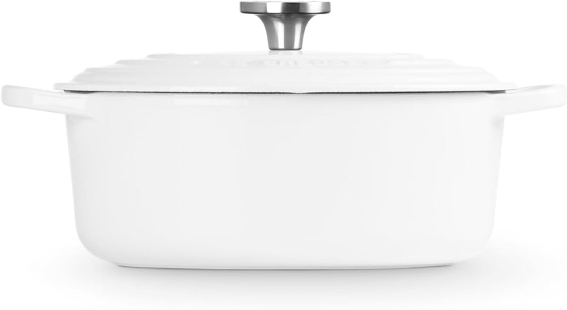 Le Creuset 2 3/4 Qt. Signature Oval Dutch Oven w/Crucible SS Knob - White