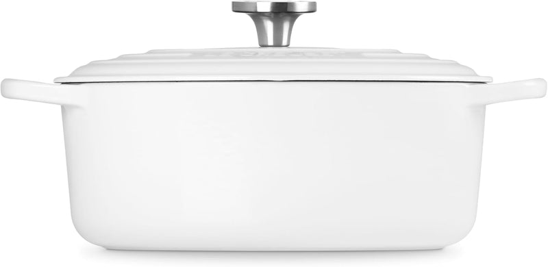 Le Creuset 5 Qt. Signature Oval Dutch Oven w/Crucible SS Knob - White