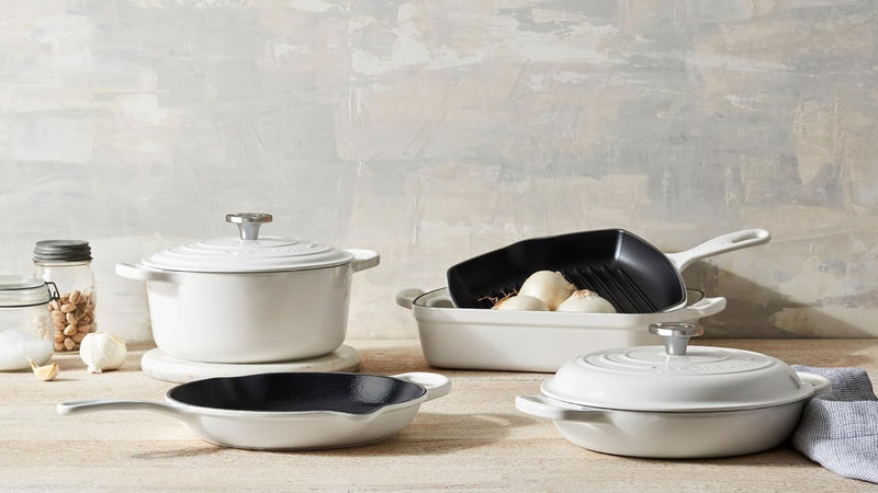 Le Creuset 3 1/2 Qt. Signature Braiser w/Crucible SS Knob - White