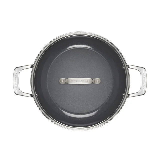 Le Creuset 3.9 Qt. Essential Non-Stick Ceramic Shallow Braiser w/Glass Lid