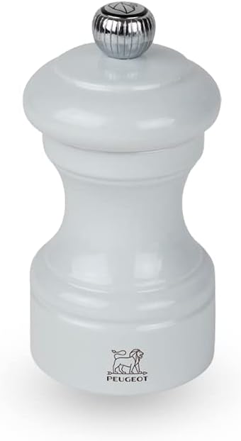 Peugeot Bistro Pearl Grey Lacquer Pepper Mill - 10cm/4"
