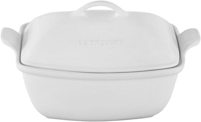 Le Creuset 4 1/2 Qt. Heritage Deep Covered Rectangular Baker - White