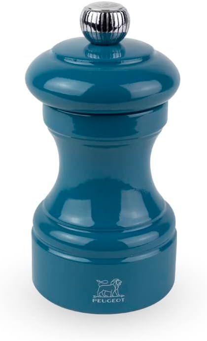 Peugeot Bistro Pacific Blue Lacquer Salt Mill - 10cm/4"