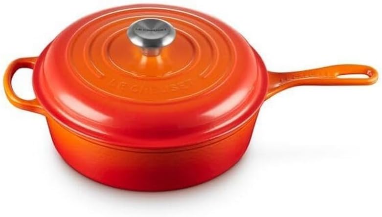 Le Creuset 3 3/4 Qt. Signature Enameled Cast Iron Cassadou w/Stainless Steel Knob - Flame