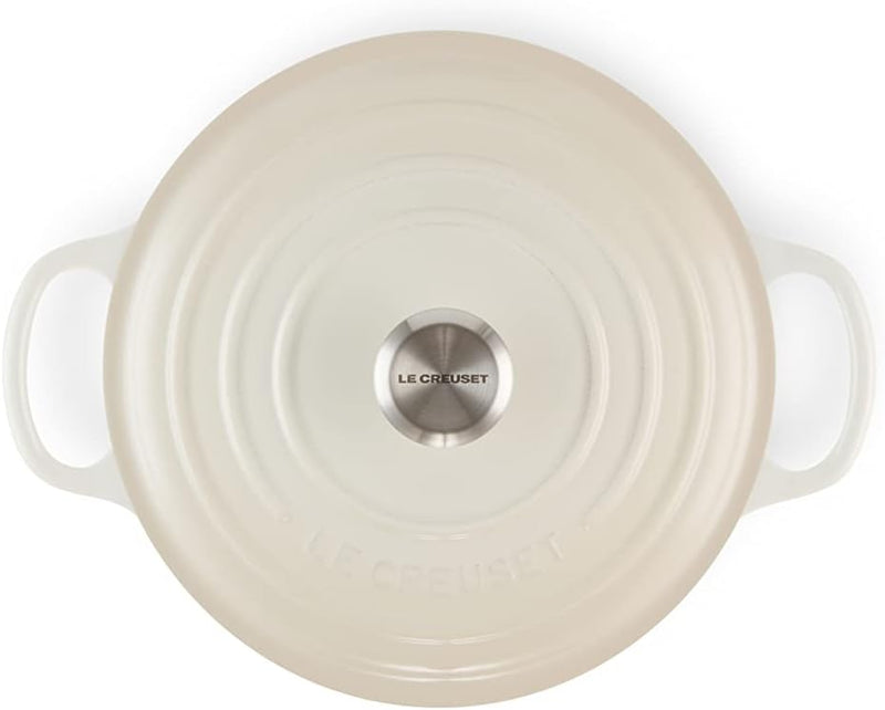 Le Creuset 3 1/2 Qt. Signature Round Dutch Oven w/Stainless Steel Knob - Meringue
