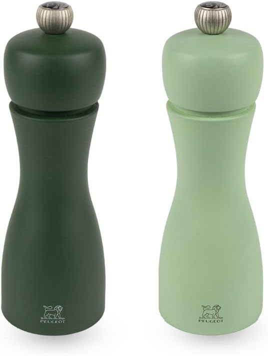 Peugeot Tahiti Duo Water Pepper & Salt Mill Set - Green Tones - 15cm/6"