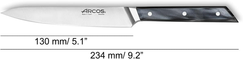 Arcos Eclipse Series - 5" Vegetable Knife, Black Acrylic Handle