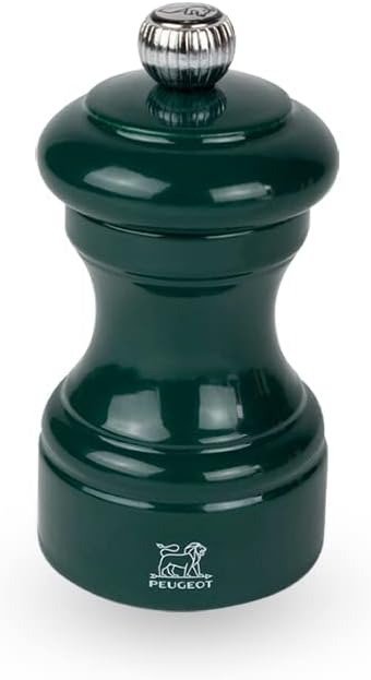 Peugeot Bistro Forest Green Lacquer Pepper Mill - 10cm/4"