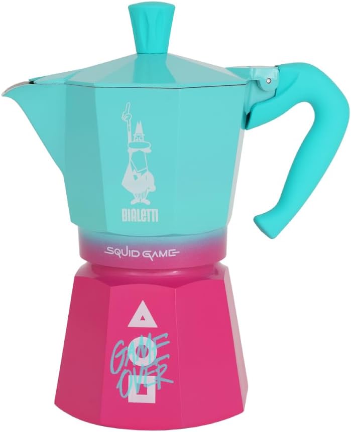 Bialetti - Moke Express Stovetop Espresso Maker 6 Cups - Squid Games