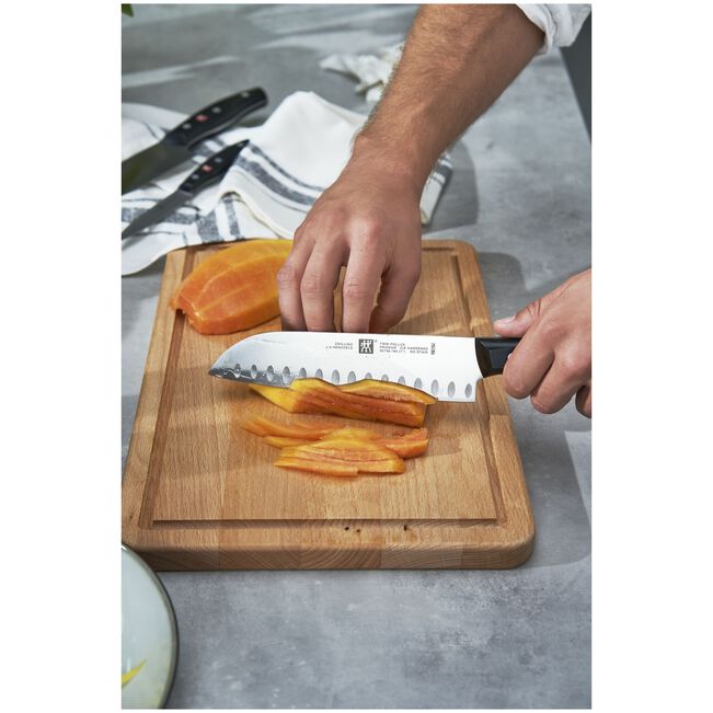 Henckels Zwilling Twin Signature - 7" Santoku Hollow Edge Knife