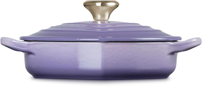 Le Creuset 1 1/4 Qt. Shallow Heart Cocotte w/Light Gold Heart Knob - Provence