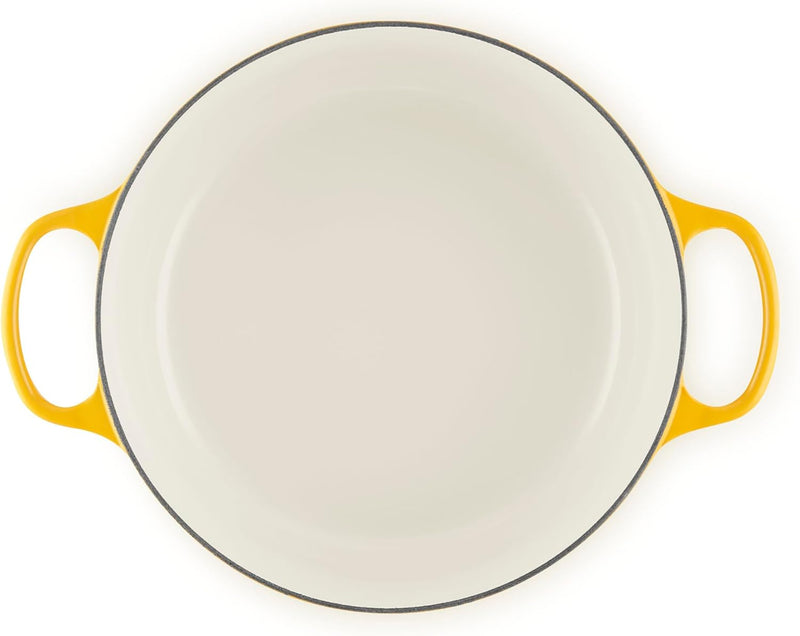 Le Creuset 7 1/4 Qt. Enameled Cast Iron Signature Round Dutch Oven w/Crucible SS Knob - Nectar