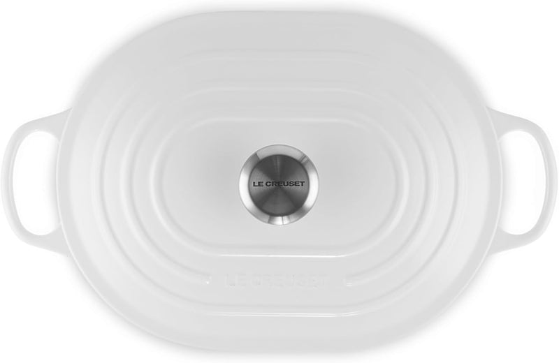 Le Creuset 3 3/4 Qt. Signature Oval Casserole w/Stainless Steel Knob - White