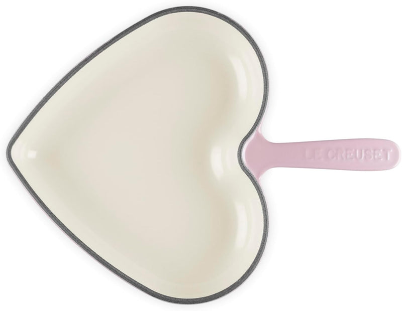Le Creuset 10 1/4" Enameled Cast Iron Traditional Heart Skillet - Chiffon Pink