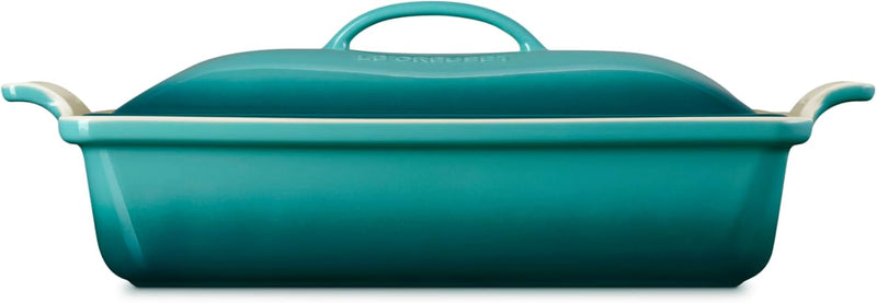 Le Creuset 4 Qt. (12" x 9") Heritage Covered Rectangular Casserole - Riviera