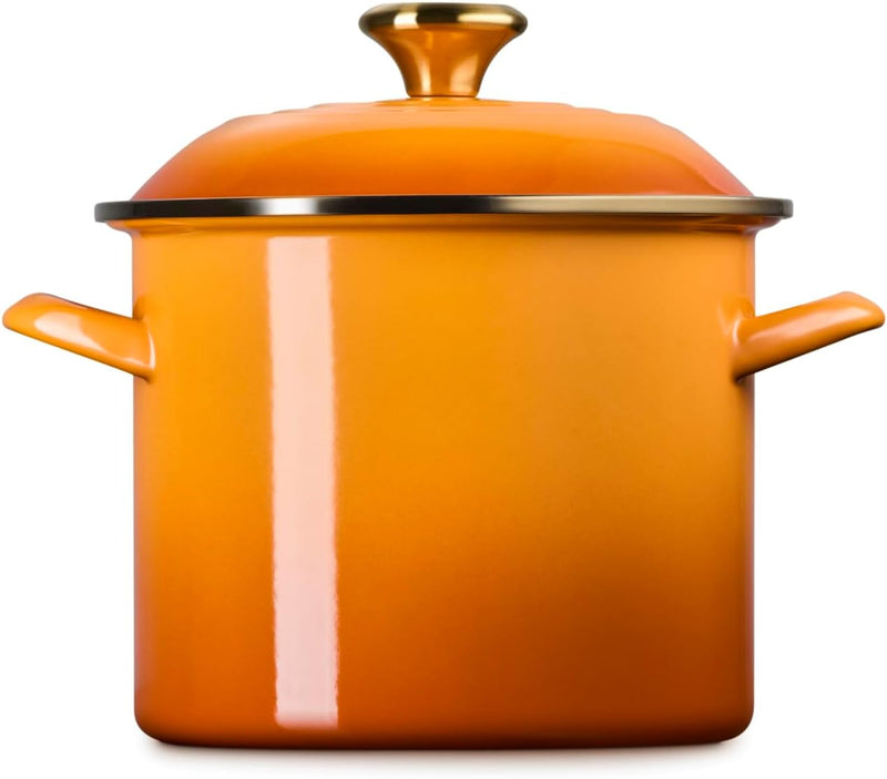 Le Creuset 6 Qt. Traditional Stockpot w/Gold Knob - Persimmon