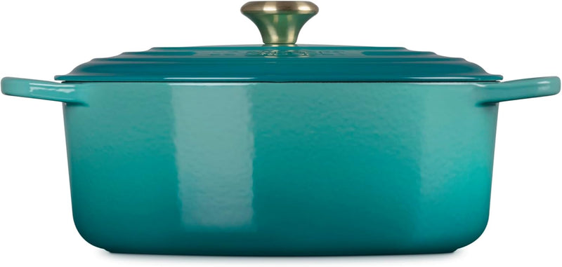 Le Creuset 6 3/4 Qt. Signature Oval Dutch Oven w/Light Gold Knob - Riviera