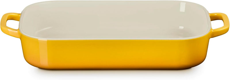 Le Creuset 3 Qt. Shallow Rectangular Dish w/Platter Lid - Nectar