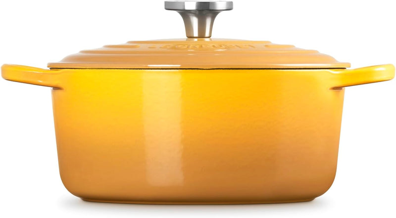 Le Creuset 4 1/2 Qt. Enameled Cast Iron Signature Round Dutch Oven w/Crucible SS Knob - Nectar