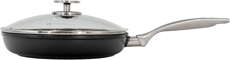 Swiss Diamond - 9.5" CHD Nonstick Fry Pan w/Glass Lid