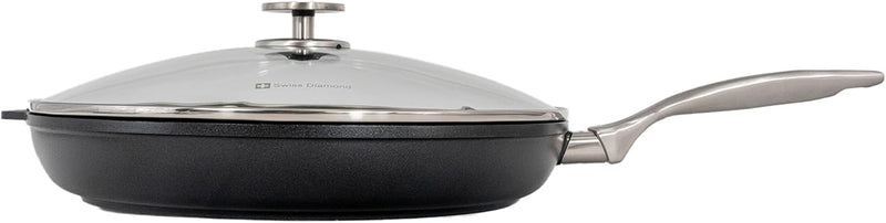 Swiss Diamond - 12.5" CHD Nonstick Fry Pan w/Glass Lid