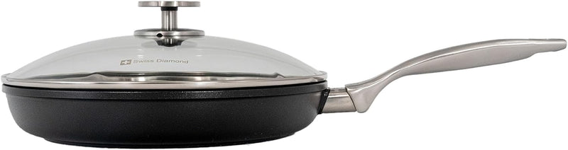 Swiss Diamond - 10.25" CHD Nonstick Fry Pan w/Glass Lid