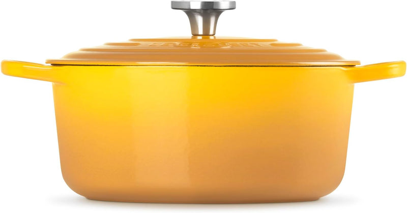 Le Creuset 5 1/2 Qt. Enameled Cast Iron Signature Round Dutch Oven w/Crucible SS Knob - Nectar
