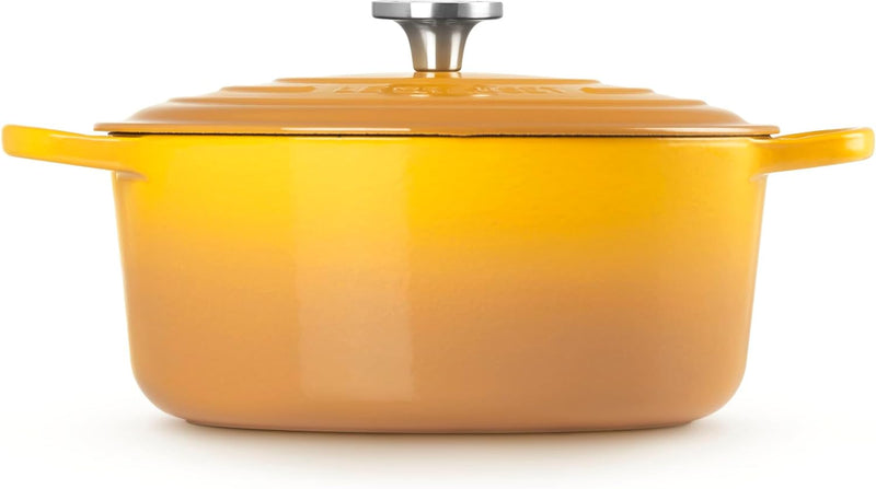 Le Creuset 7 1/4 Qt. Enameled Cast Iron Signature Round Dutch Oven w/Crucible SS Knob - Nectar