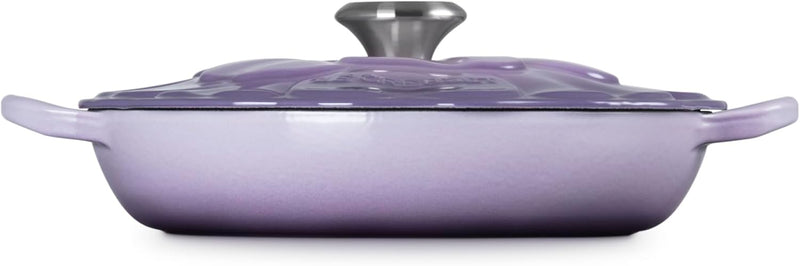 Le Creuset 2 1/4 Qt. Enameled Cast Iron Signature Petal Braiser w/Stainless Steel Knob - Provence