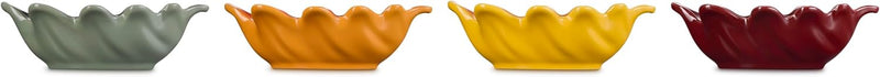 Le Creuset Set of 4 - Mini French Oak Leaf Bowls - Multicolor