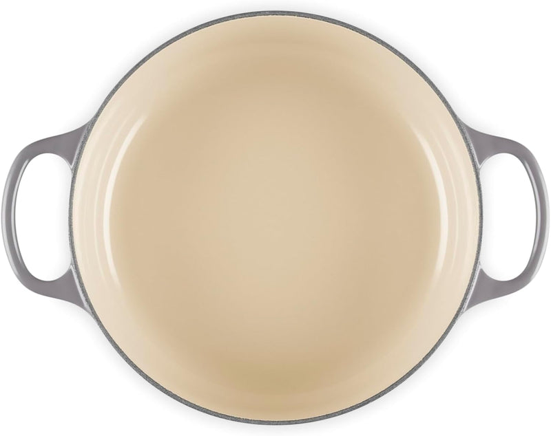 Le Creuset 3 1/2 Qt. Signature Round Wide Dutch Oven w/Stainless Steel Knob - Oyster