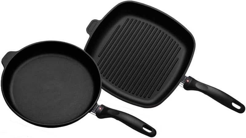 Swiss Diamond - 2 Pc. XD Nonstick Induction Fry Pan & Grill Pan Set