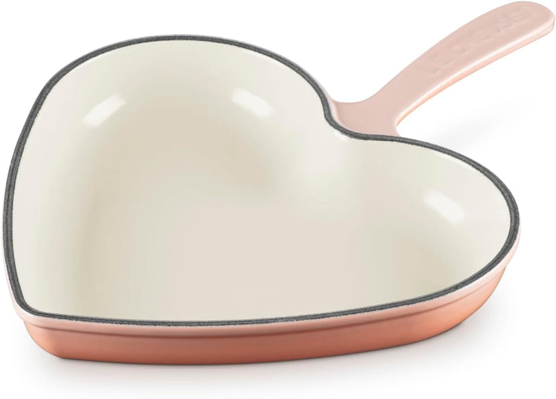 Le Creuset 10 1/4" Enameled Cast Iron Traditional Heart Skillet - Peche