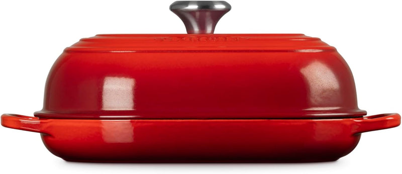 Le Creuset 11 1/2" / 1.5 Qt. Signature Enameled Cast Iron Oval Bread Oven - Cerise