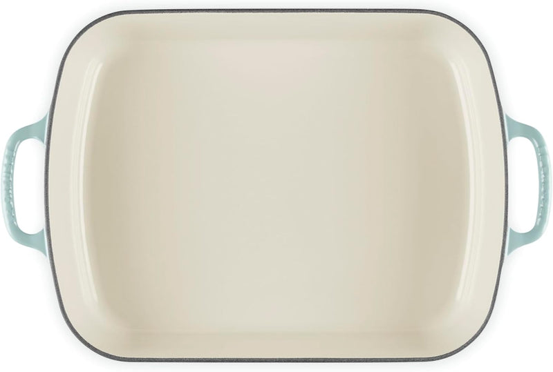 Le Creuset 5 1/4 Qt. (10" x 15 3/4") Signature Rectangular Roaster - Sea Salt