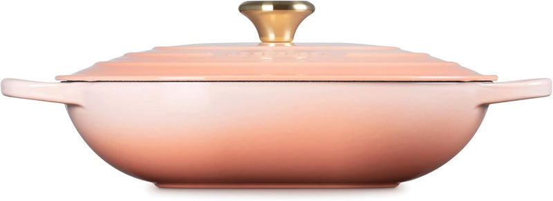 Le Creuset 3 3/4 Qt. Signature Oval Casserole w/Light Gold Knob - Peche