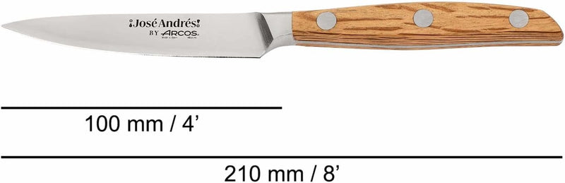 Arcos José Andrés Series - 4" Paring Knife, Holm Oak Handle