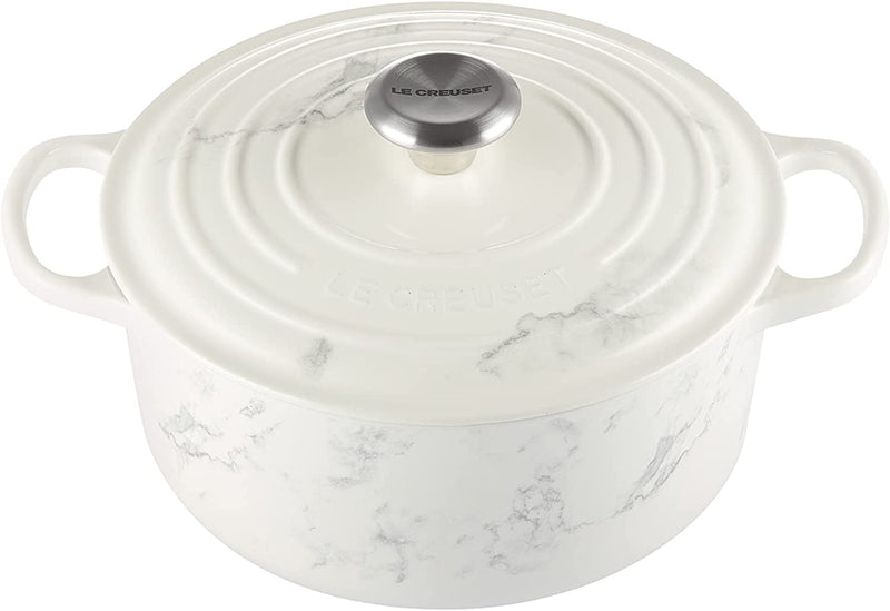 Le Creuset 4 1/2 Qt. Signature Round Dutch Oven - Marble- Personalized Engraving Available