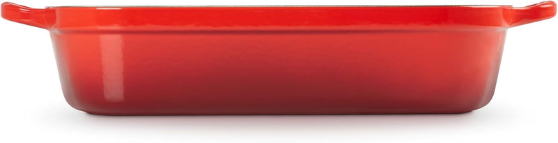Le Creuset 5 1/4 Qt. (10" x 15 3/4") Signature Rectangular Roaster - Cerise