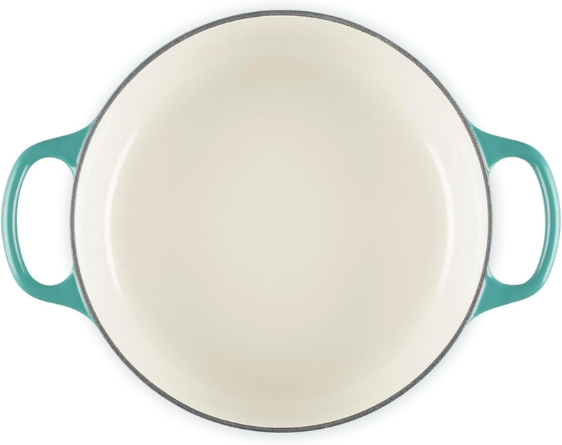 Le Creuset 3 1/2 Qt. Signature Round Wide Dutch Oven w/Light Gold Knob - Riviera