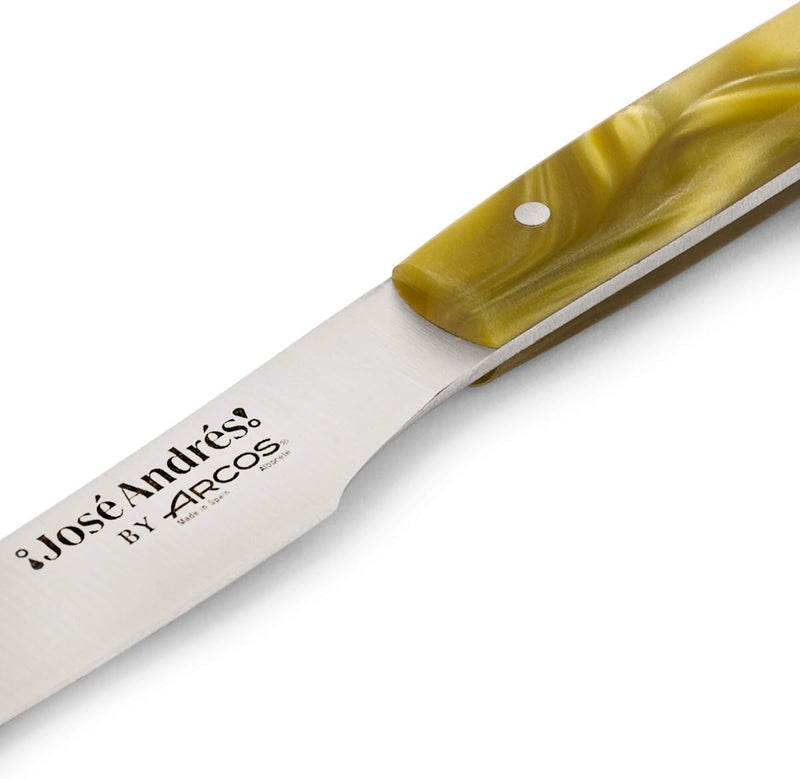 Arcos José Andrés Series - 2 Pc. Steak Knife Set, Green Pearly Marbled Handle