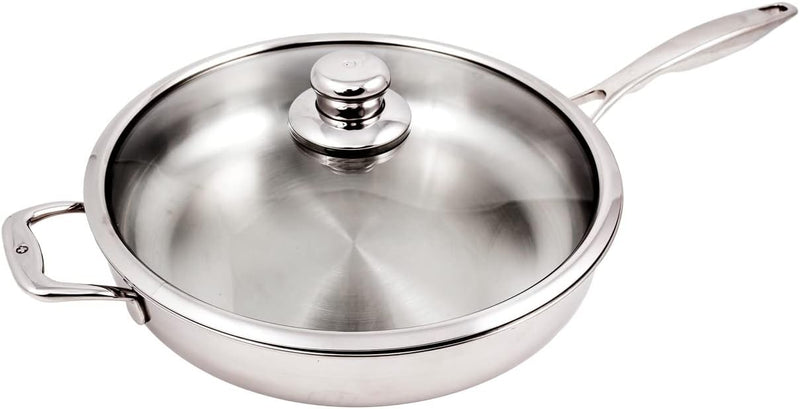 Swiss Diamond - 5.3 Qt. Premium Clad Induction Saute Pan w/Glass Lid