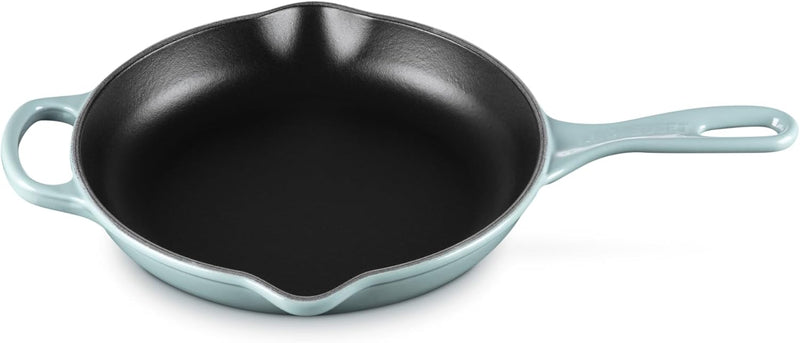Le Creuset 9" (1 3/8 Qt.) Signature Cast Iron Handle Skillet - Sea Salt
