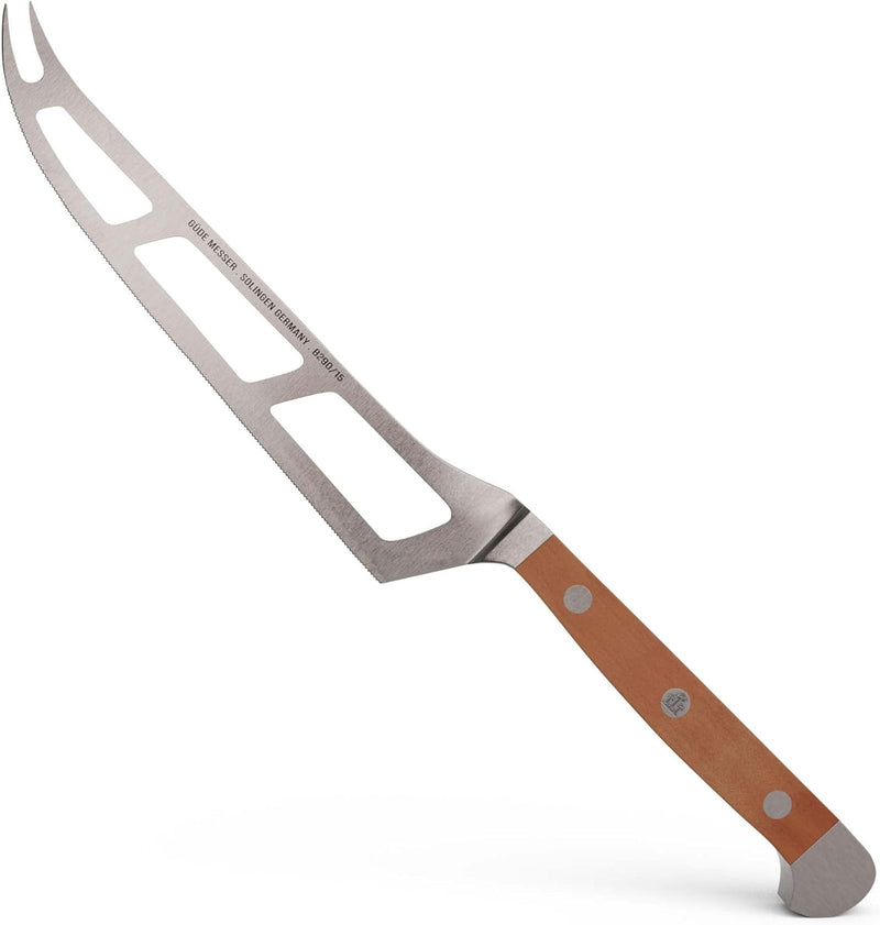 Güde Alpha Pear Series - 6" Forged Double Bolster Cheese Knife, Luxury Pear Wood Handle