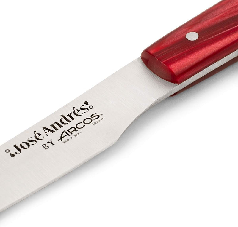 Arcos José Andrés Series - 2 Pc. Steak Knife Set, Red Pearly Marbled Handle