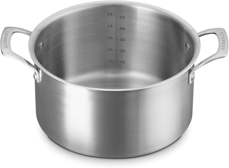 Le Creuset 6 1/4 Qt. Essential Stainless Steel Deep Round Stockpot w/Lid