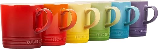 Le Creuset Set of 6 - 12 oz. London Mugs - Rainbow