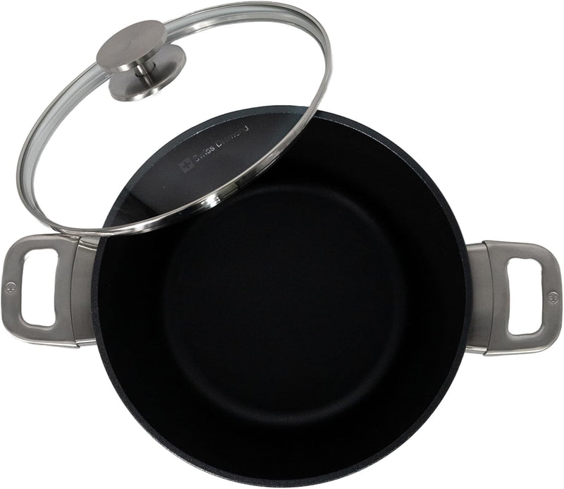 Swiss Diamond - 5.5 Qt. CHD Nonstick Stock Pot w/Glass Lid