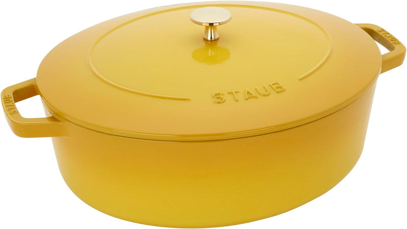 Staub Wide Oval Dutch Oven - 6 1/4 Qt. - Citron