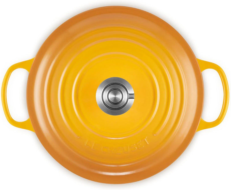 Le Creuset 5 1/2 Qt. Enameled Cast Iron Signature Round Dutch Oven w/Crucible SS Knob - Nectar
